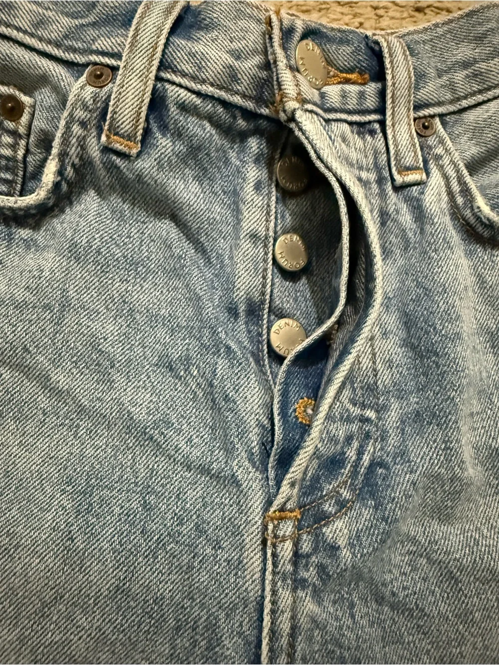 Aritzia Denim Forum The Yoko Mid-Thigh Denim jean Shorts